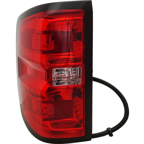 Tail Light For 2016-2018 Silverado 1500 16-19 Silverado 2500 HD LH Clear/Red