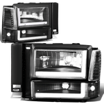 91-94 d Explorer L-Styling LED DRL Headlight+Bump