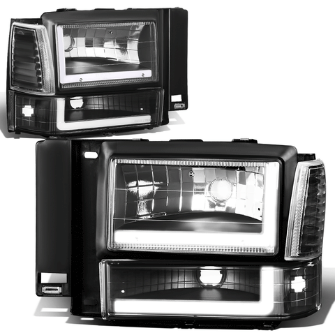 91-94 d Explorer L-Styling LED DRL Headlight+Bump