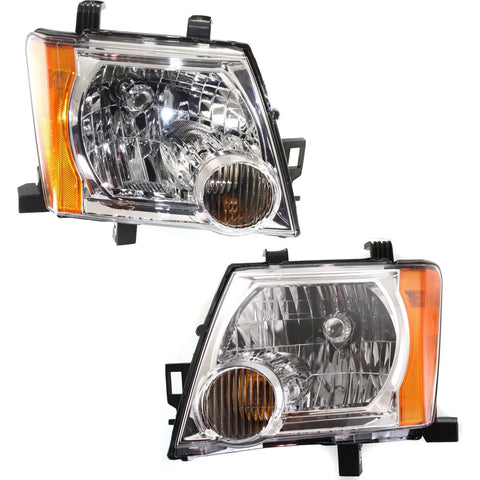 Headlight Set For 2005-2015 Nissan Xterra Left and Right With Bulb CAPA 2Pc