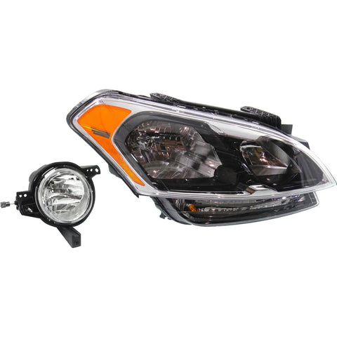 Headlight Kit For 2012-2013 Kia Soul Passenger Side Clear Lens Halogen