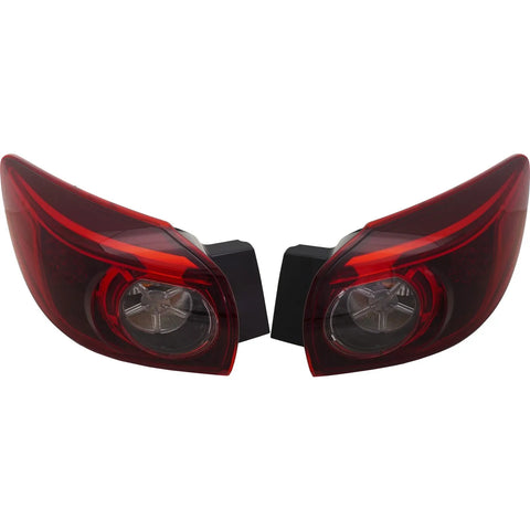 Tail Light Set For 2014-2018 Mazda 3 3 Sport LH & RH Inner and Outer w/ bulb LED