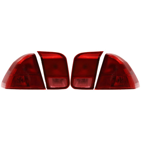 Tail Light For 2001-2002 Honda Civic Sedan Kit LH and RH Inner and Outer