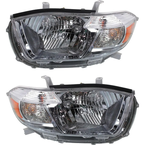 Headlight Set For 2011 2012 2013 Toyota Highlander Left and Right CAPA 2Pc