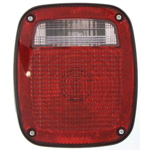 Halogen Tail Light For 1991-1995 Jeep Wrangler (YJ) Right Clear/Red Lens w/Bulbs