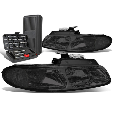 1996-2000 Grand Caravan Grand Voyager Smoked/Clear Signal Headlight+Tool Box