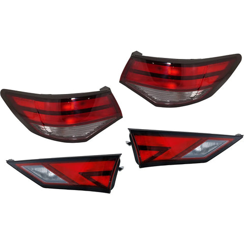 Set of 4 Tail Lights Taillights Taillamps Brakelights Driver & Passenger Side
