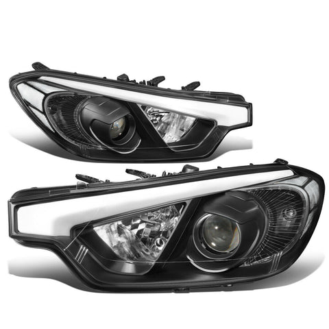 2014-2016 te 5 Koupe Black Housing Clear Corner Projector Headlight Lamps