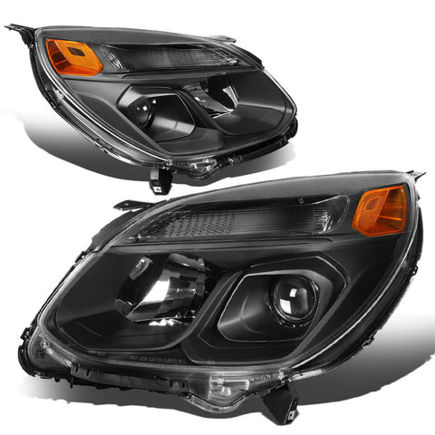 2016-2017 Chevy Equinox Black Amber Side w/Turn Signal Projector Headlights