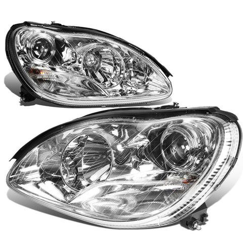 2000-2006 Mercedes S430 S500 S600 Projector Headlight Headlamps W220 Chrome