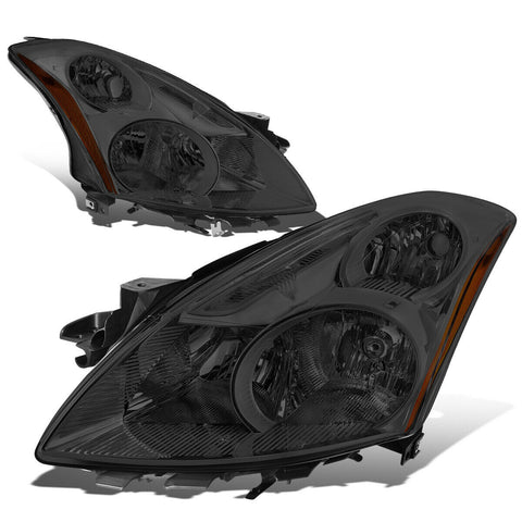 10-12 Nissan Altima Sedan Pair Smoked Housing Amber Corner Headlight/Lamp