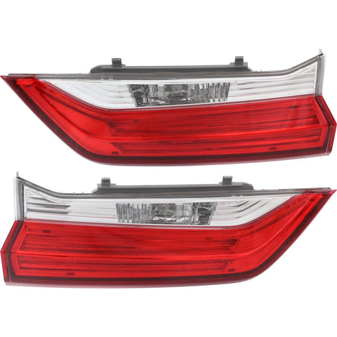 Tail Light Set For 2017-2018 Honda CR-V Left and Right Inner Halogen w/ Bulb 2Pc