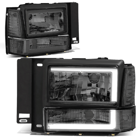 91-94 d Explorer C-Styling LED DRL Headlight+Bump