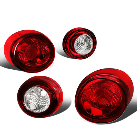 05-10 Chevy Cobalt 2Dr Coupe 4Pcs Chrome/Red Tail Light Brake/Parking Lamps