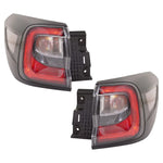 Tail Light Set For 2020 Subaru Outback Left and Right Outer Clear/Red LED