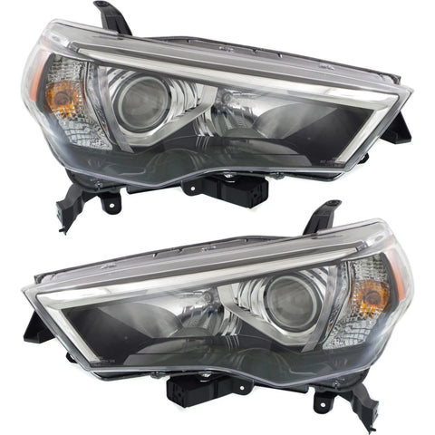 Headlight Set For 2014-2021 Toyota 4Runner Driver and Passenger Side Clear Lens