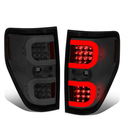 2009-2014 d F150 Tron Style LED Bar Tail Brake Light Reverse Lamps Smoked