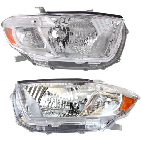 Headlight Headlamp Pair for Toyota Highlander 2008-2010
