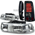 99-02 SILVERADO CHROME CRYSTAL HEADLIGHT+CORN