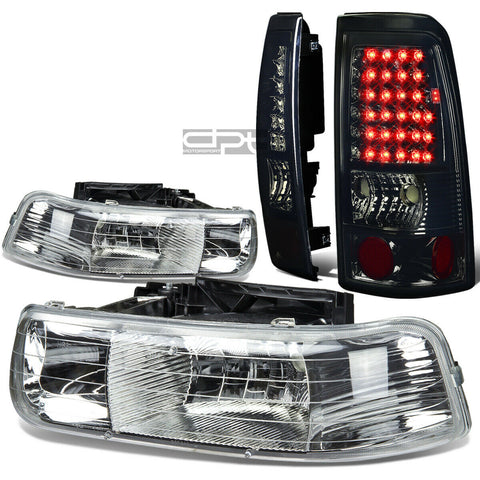 99-02 SILVERADO CHROME CRYSTAL HEADLIGHT+CORN