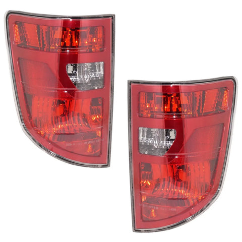 Tail Light Set For 2009-2014 Honda Ridgeline Left Right Clear/Red Halogen CAPA