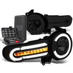 2007-2014 FJ Cruiser LED DRL Bar Sequential Smoked/Amber Headlight+Tool Box