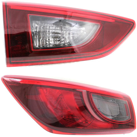 Tail Light Set For 2016-2021 Mazda CX-3 Left Inner and Outer Clear/Red Halogen