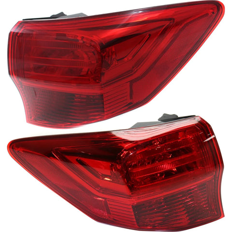 Tail Light Set For 2013-2015 Acura RDX Left and Right Outer Red Lens Halogen