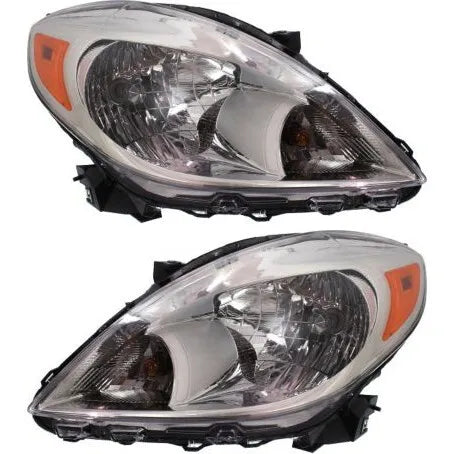 Headlight Set For 2012 2013 2014 Nissan Versa Left and Right With Bulb CAPA 2Pc