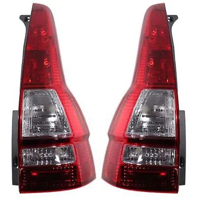 Halogen Tail Light Set For 2009-2014 Honda Pilot Clear/Red w/ Bulbs 2Pcs CAPA