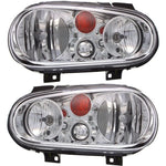 Headlight Set For 2002-2005 Volkswagen Golf Left and Right With Bulb 2Pc