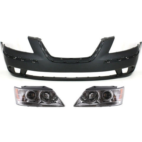 Headlight Kit For 2009-2010 Hyundai Sonata Driver and Passenger Side Halogen