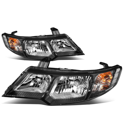 10-13 Kia te Pair Chrome Housing Clear Corner Driving Headlight/Lamp