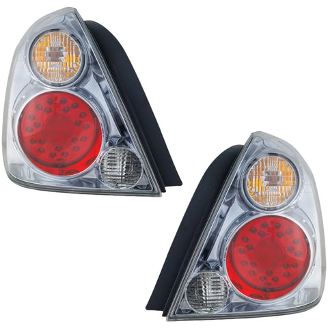 Tail Light Set For 2002-2006 Nissan Altima Left and Right Clear/Red LED Assembly