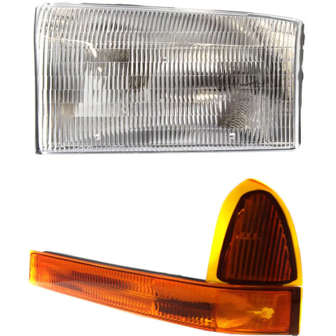 Headlight Kit For 99-2001 Ford F-250 Super Duty F-550 Super Duty Left 2Pc