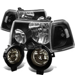 01-03 D RANGER BLACK CLEAR HEADLIGHT+TURN SIGNAL+SMOKED OE FOG LIGHT