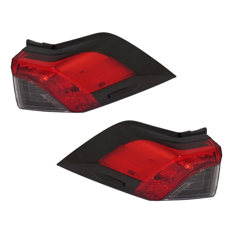 Tail Light Set For 2019-2021 Toyota RAV4 Left and Right Outer Red Lens LED