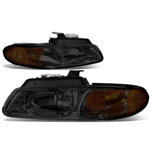 1996-1999 Town & Country Grand Caravan OE Style Headlight Headlamp Kit Smoke
