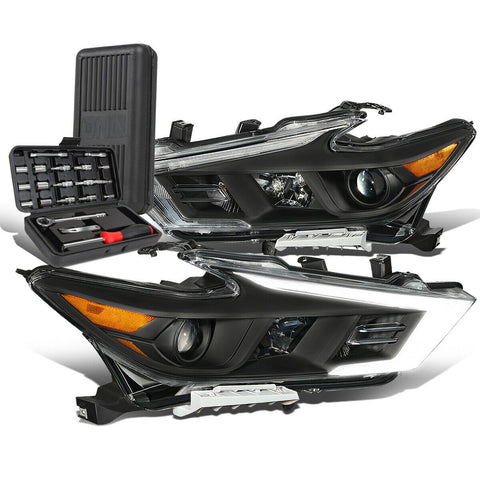 2016-2018 Maxima SL LED DRL Black/Amber Corner Projector Headlight+Tool Box