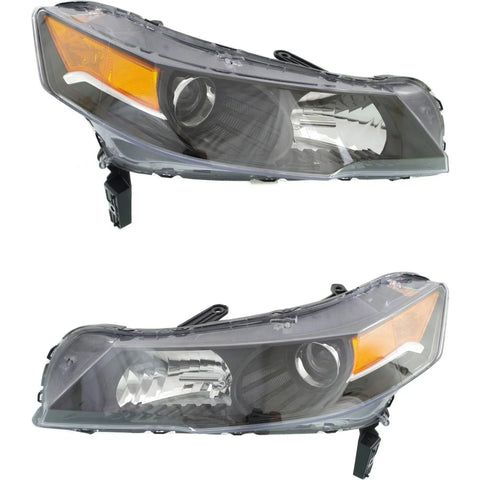 Headlight Set For 2012 2013 2014 Acura TL Left and Right Outer HID CAPA 2Pc