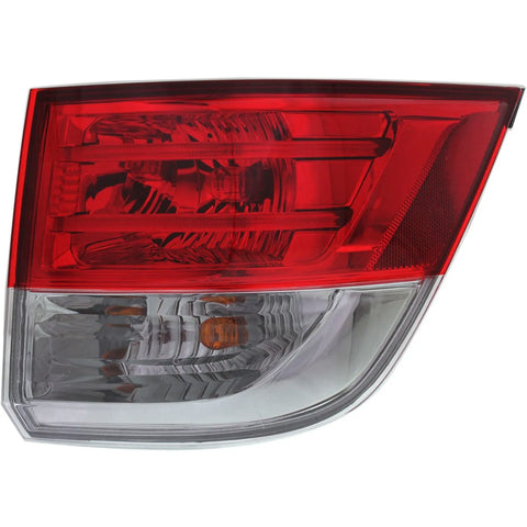 LED Tail Light For 2014-2016 Honda Odyssey Right Outer Clear/Red w/Bulbs CAPA