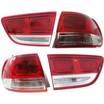 Tail Light Set For 2016-2018 Kia Sorento LH RH Inner Outer Clear/Red CAPA