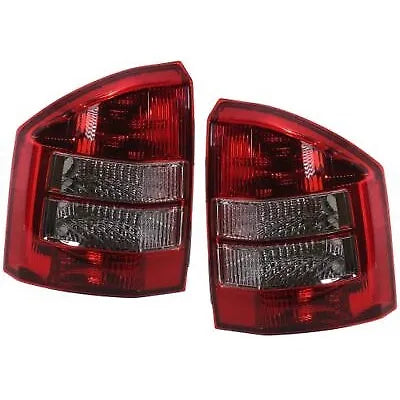 Taillights Lamps Taillamps Rear Brake Lights Pair Set for 07-10 Jeep Compass
