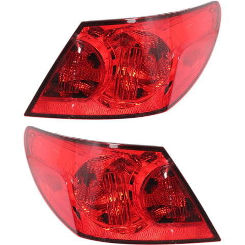 Halogen Tail Light Set For 2009-2010 Chrysler Sebring Sedan Outer w/ Bulbs 2Pcs