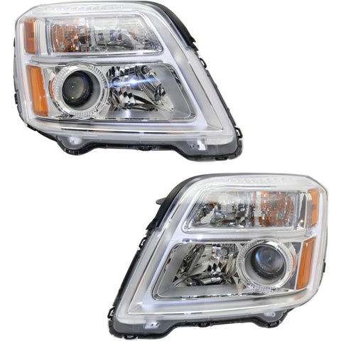 Halogen Headlight Set For 2010-2015 GMC Terrain Left & Right w/ Bulbs Pair CAPA