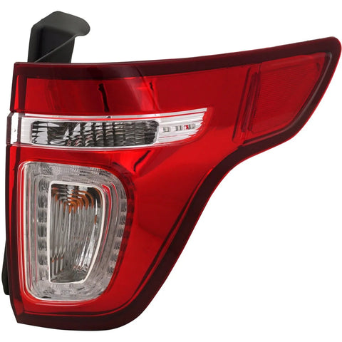 Halogen Tail Light For 2011-2015 Ford Explorer Right Clear/Red Lens w/ Bulbs