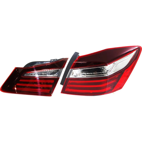 Tail Light For 2016-2017 Honda Accord Passenger Side Inner and Outer