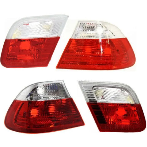 Tail Light For 2001-2003 BMW 330Ci Kit Driver and Passenger Side Inner and Outer