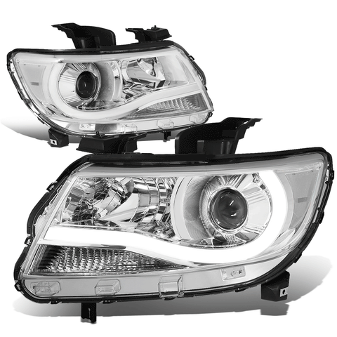 2015-2020 Chevy Colorado LED DRL Bar Projector Headlight Lamps Chrome/Clear
