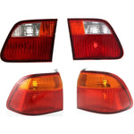 Tail Light For 99-2000 Honda Civic Kit Driver and Passenger Side Inner and Outer